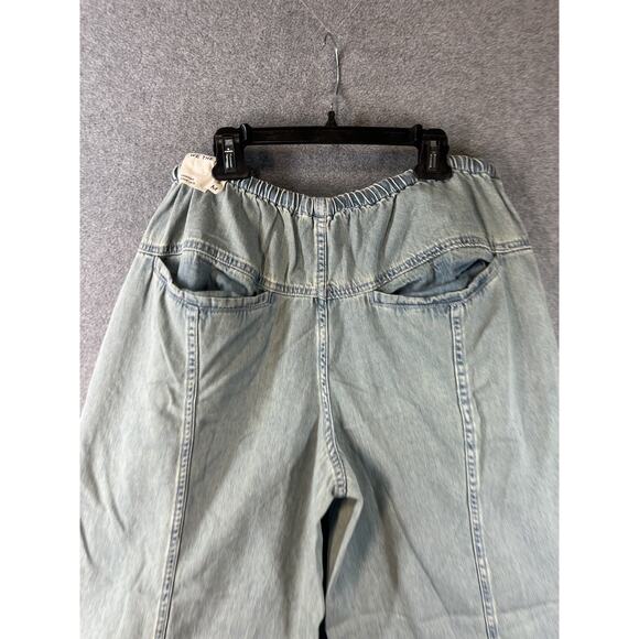 Free People Veritas Wide Leg Jeans Size Medium Drawstring - Picture 7 of 10